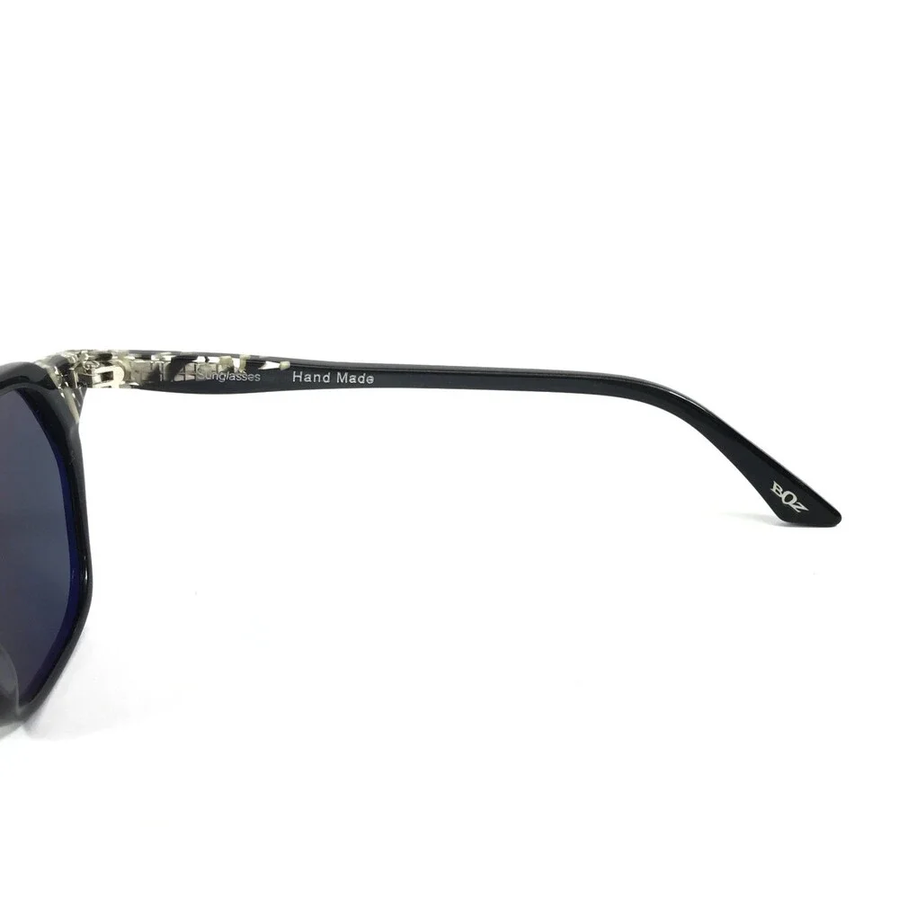 BOZ Sunglasses DESTINY 0005 Black Ivory with Pins Frames with Dark Gray Lenses